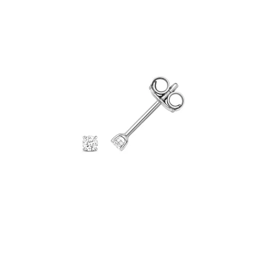 Diamond 4 Claw Earring Studs 0.10ct. 18ct White Gold